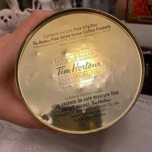 TIM HORTONS COFFEE ☕️ CONTAINER.  VINTAGE, Perfect Condition - Picture 3 of 7